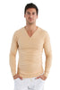 Thermal V-Neck Long Sleeve (Sand) Mens Thermals 4-rth 