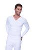 Thermal V-Neck Long Sleeve (White) Mens Thermals 4-rth 