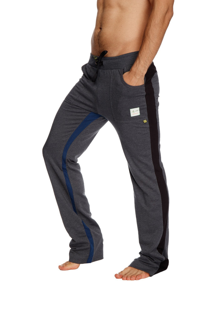 Ultra Flex Yoga Track Pant (CHARCOAL w/Black & Royal) Mens Pants 4-rth 