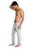 Ultra Flex Yoga Track Pant (GREY w/White & Green) Mens Pants 4-rth 