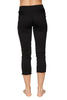 Women's 4/5 Length Zipper Pocket Capri Yoga Pant (Black) Womens Capris 4-rth 