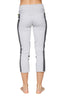 Women's 4/5 Length Zipper Pocket Capri Yoga Pant (Grey w/Charcoal & Black) Womens Capris 4-rth 