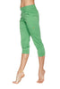 Women's Cuffed Jogger Yoga Pant (Bamboo Green) Womens Capris 4-rth 