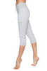 Women's Cuffed Jogger Yoga Pant (Heather GREY) Womens Capris 4-rth 