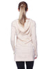 Women's Long Body Hoodie Top (Solid Sand Camel Beige) Womens Hoodie Tops 4-rth 