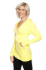 Zip-up Long Body Travel Hoodie Jacket (Tropic Yellow) Womens Hoodie Tops 4-rth 