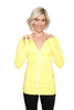 Zip-up Long Body Travel Hoodie Jacket (Tropic Yellow) Womens Hoodie Tops 4-rth 